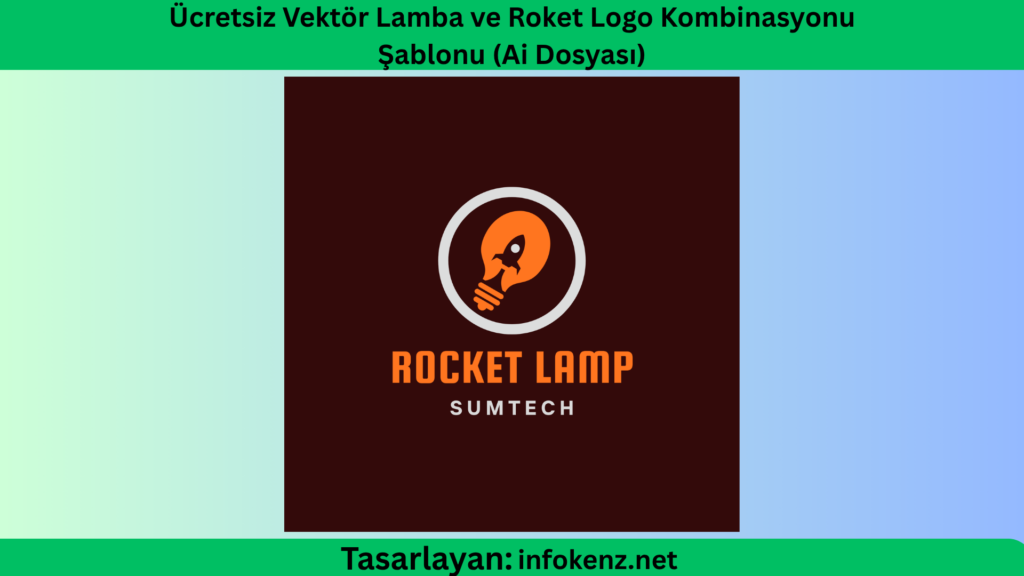 Ücretsiz Vektör Lamba ve Roket Logo Kombinasyonu Şablonu (Ai Dosyası)