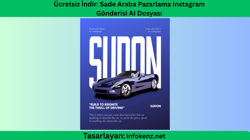 Ücretsiz İndir: Sade Araba Pazarlama Instagram Gönderisi AI Dosyası
