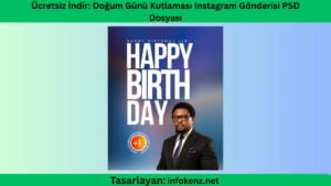 Ücretsiz İndir: Doğum Günü Kutlaması Instagram Gönderisi PSD Dosyası