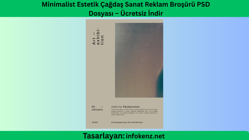 Minimalist Estetik Çağdaş Sanat Reklam Broşürü PSD Dosyası – Ücretsiz İndir